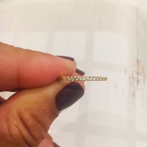 Gold And Diamond Eternity Band - Picture 3 of 4